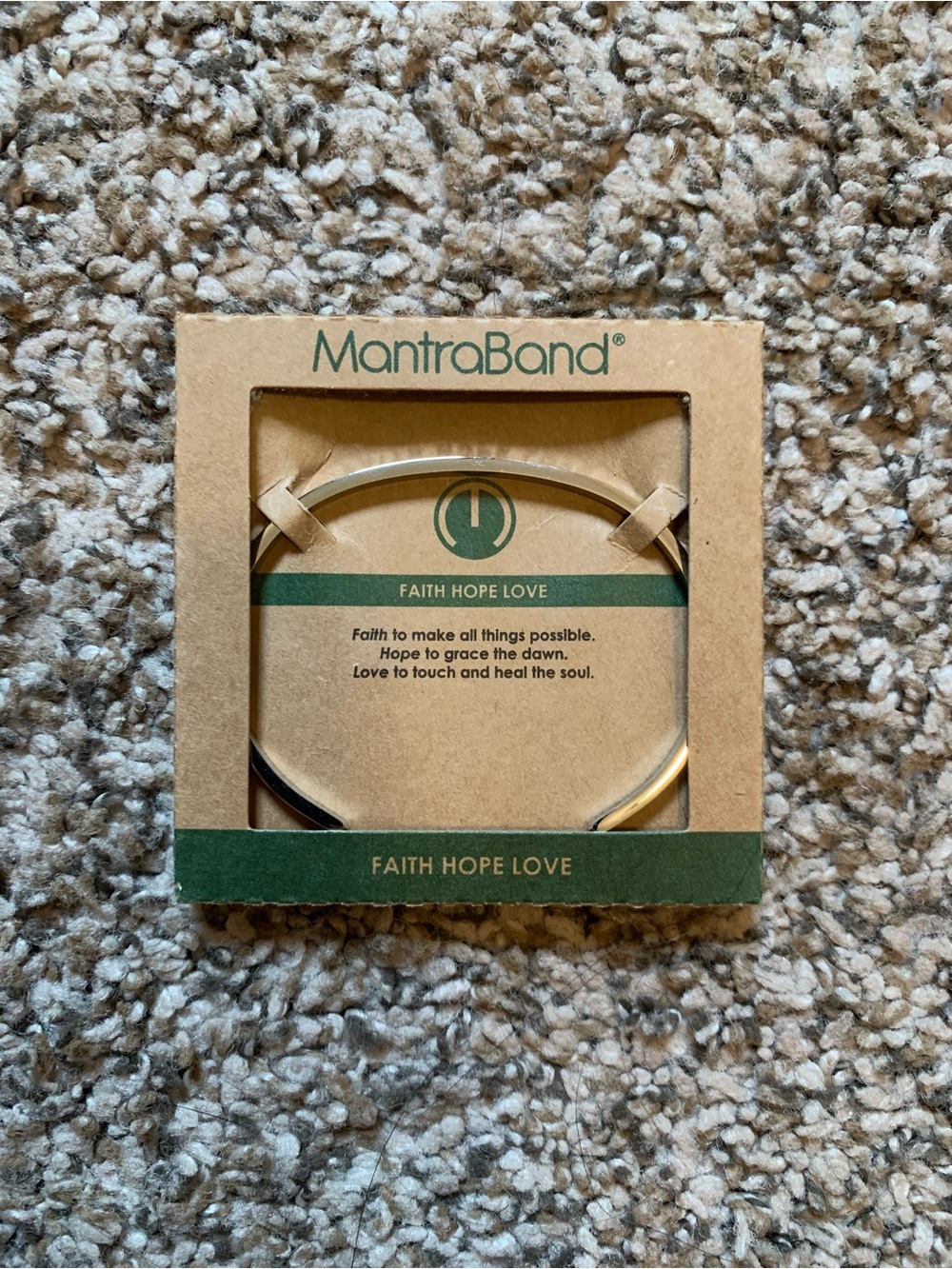 MantraBand Faith Hope Love Bangle